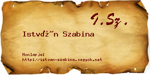 István Szabina névjegykártya