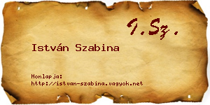 István Szabina névjegykártya