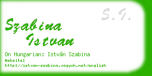 szabina istvan business card