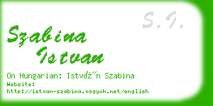 szabina istvan business card
